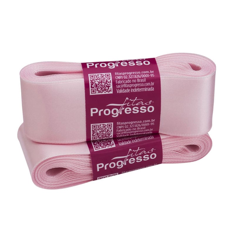 Fita Progresso Cetim CF009 38mm 206 Rosa Claro