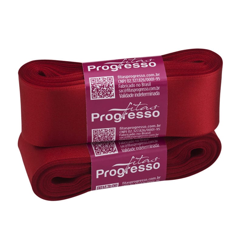 Fita Progresso Cetim CF009 38mm 206 Vermelho