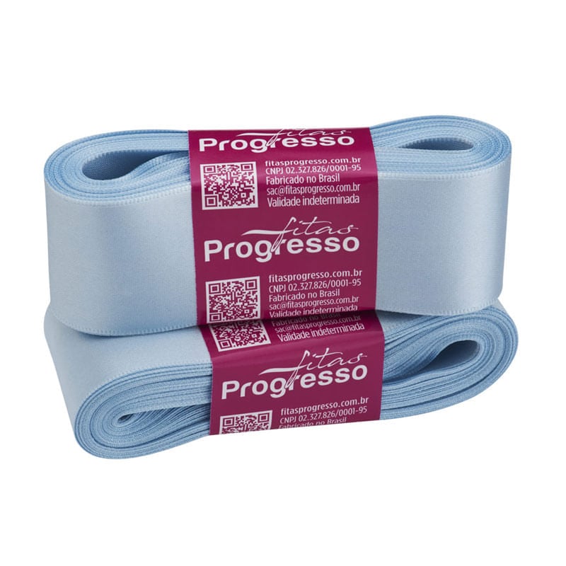 Fita Progresso Cetim CF009 38mm 212 Azul Bebê