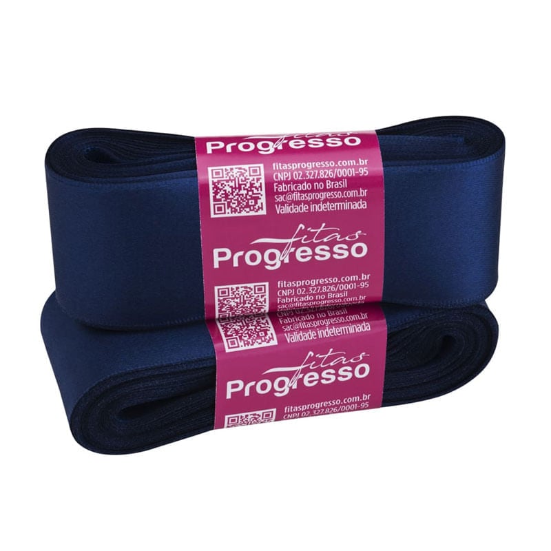 Fita Progresso Cetim CF009 38mm 215 Azul Marinho