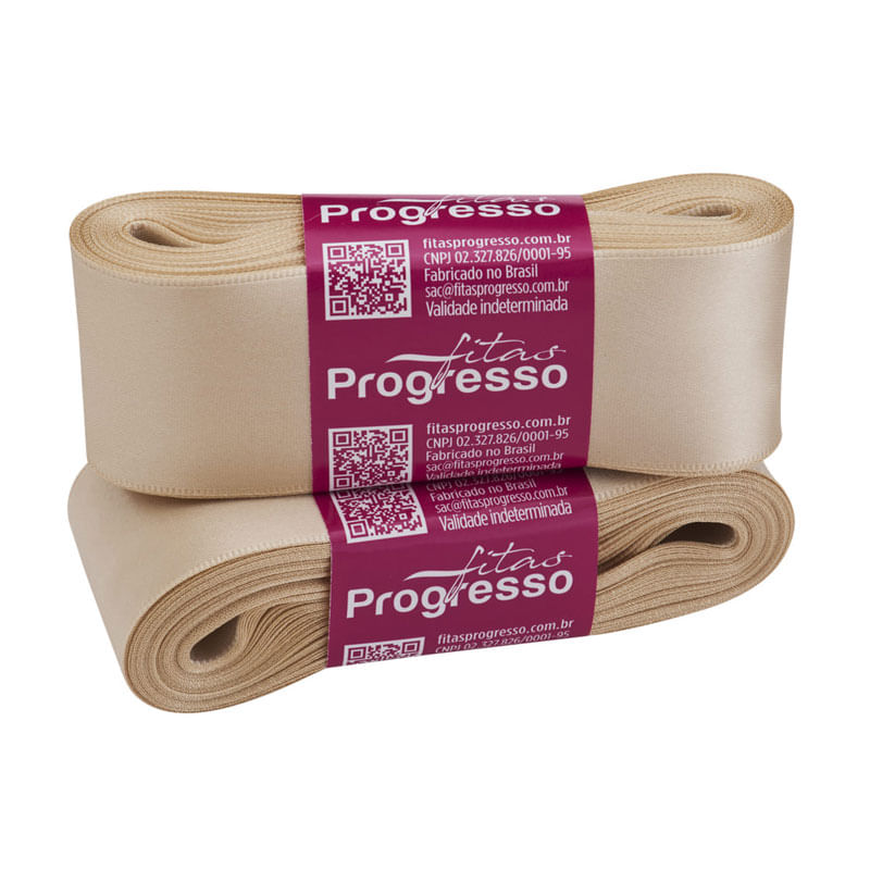 Fita Progresso Cetim CF009 38mm 236 Bege