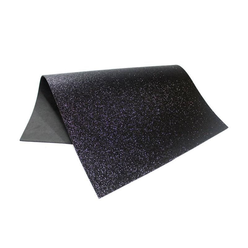 Placa Silver Eva Glitter Preta