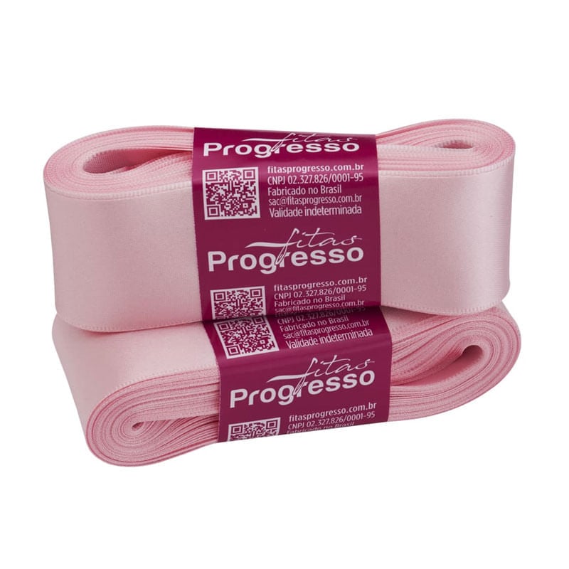Fita Progresso Cetim CF009 38mm 310 Rosa Bebê