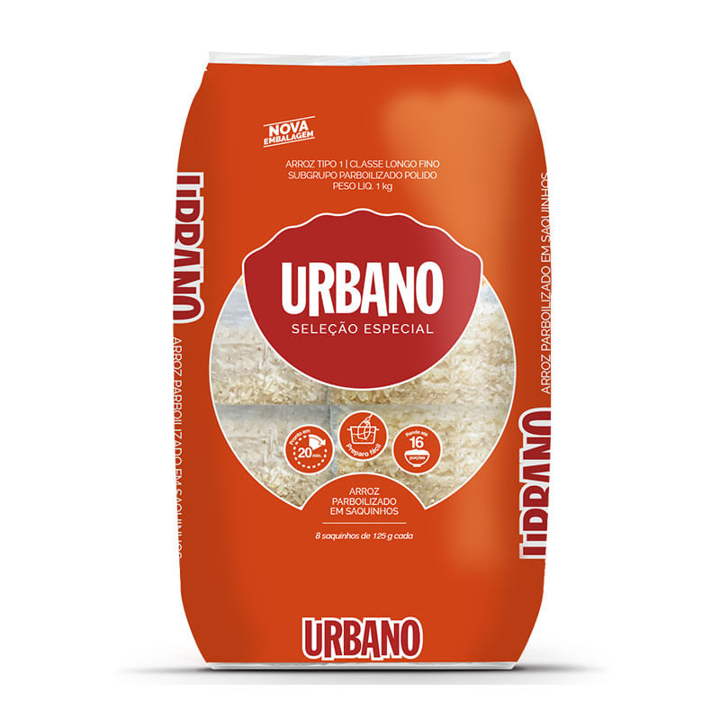 Arroz Urbano Parboilizado Saquinho 1kg