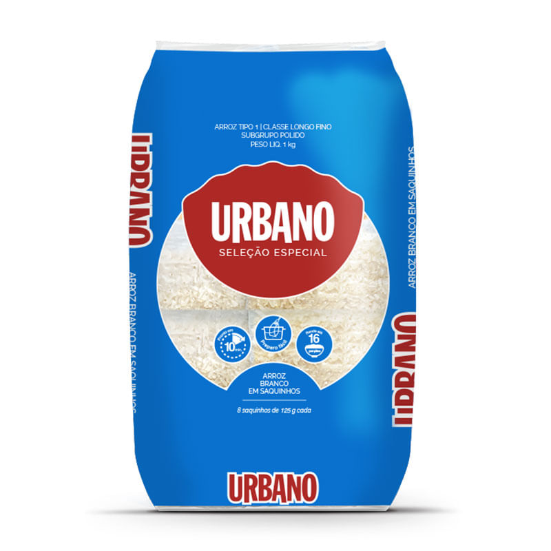 Arroz Urbano Branco Saquinho 1kg