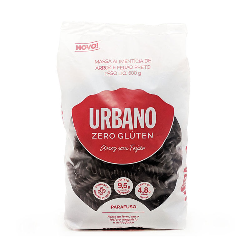 Macarrão Parafuso Arroz e Feijão Preto Urbano 500g