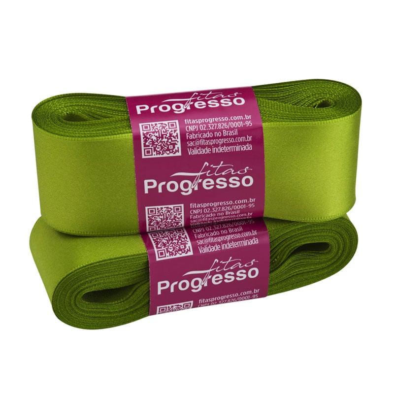Fita Progresso Cetim CF009 38mm 677 Verde Folha