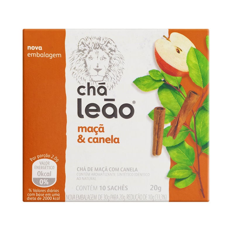 Chá Leão Maçã e Canela 16g