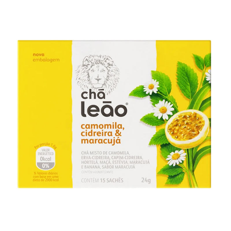 Chá Leão Camomila Cidreira & Maracujá 24g 