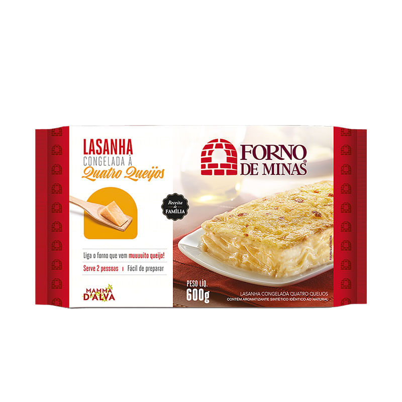 Lasanha Forno de Minas 4 Queijo 600g