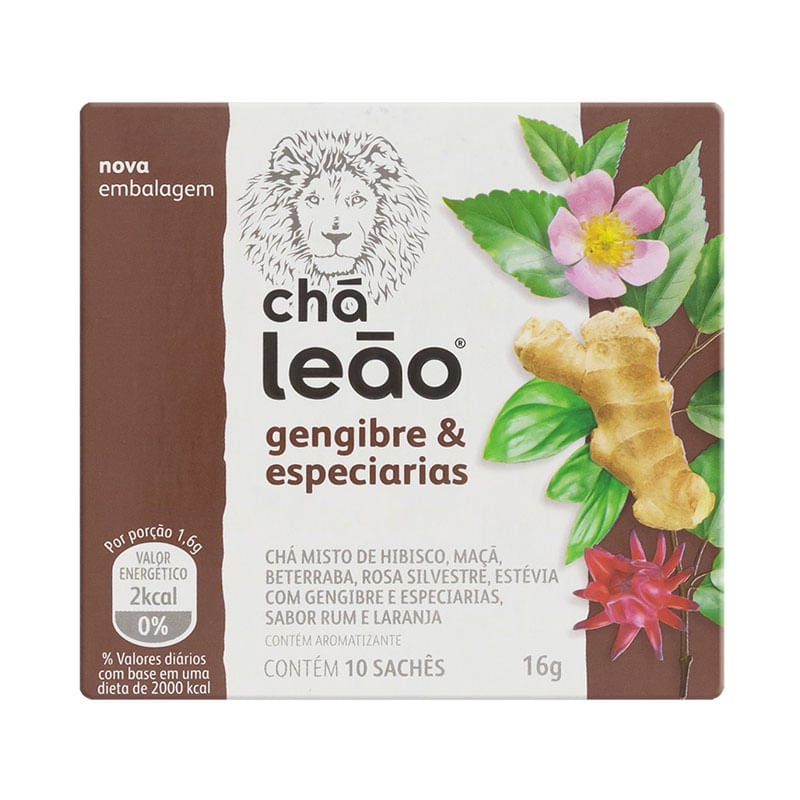 Chá Leão Gengibre Especiarias 16g