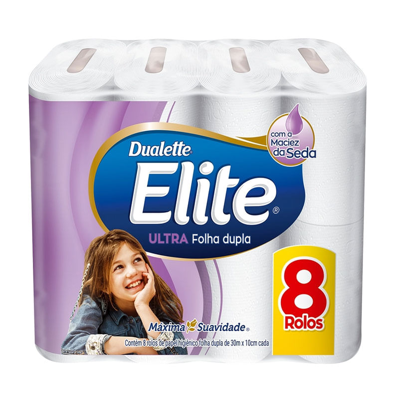 Papel Higiênico Elite Folha Dupla 8 Rolos 