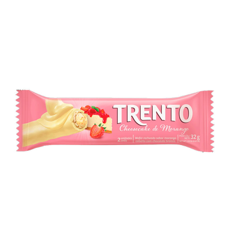 Wafer Trento Cheesecake de Morango 30g
