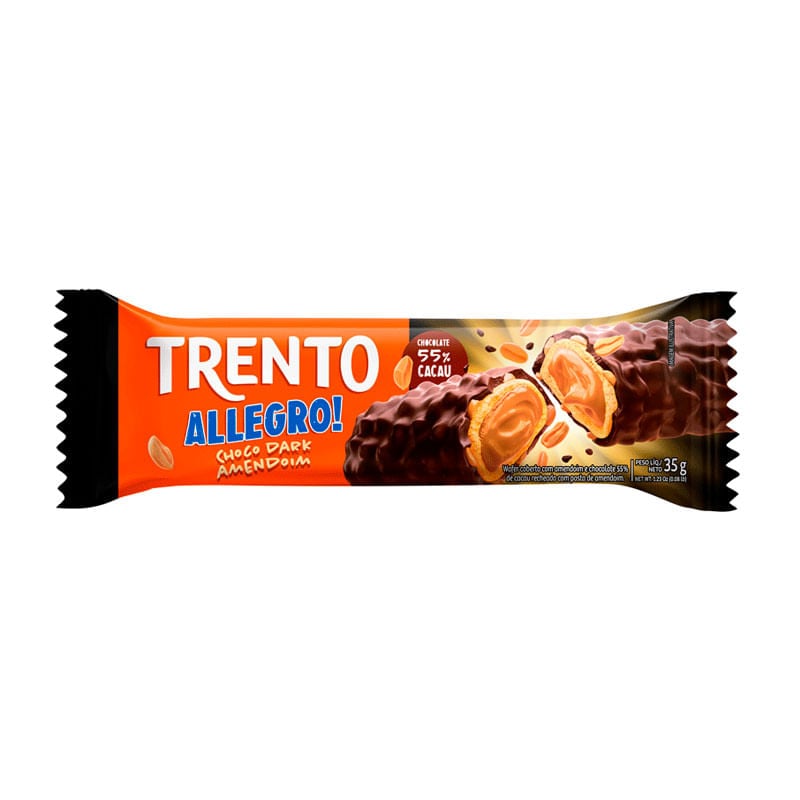 Wafer Trento Allegro Dark com Amendoim 35g