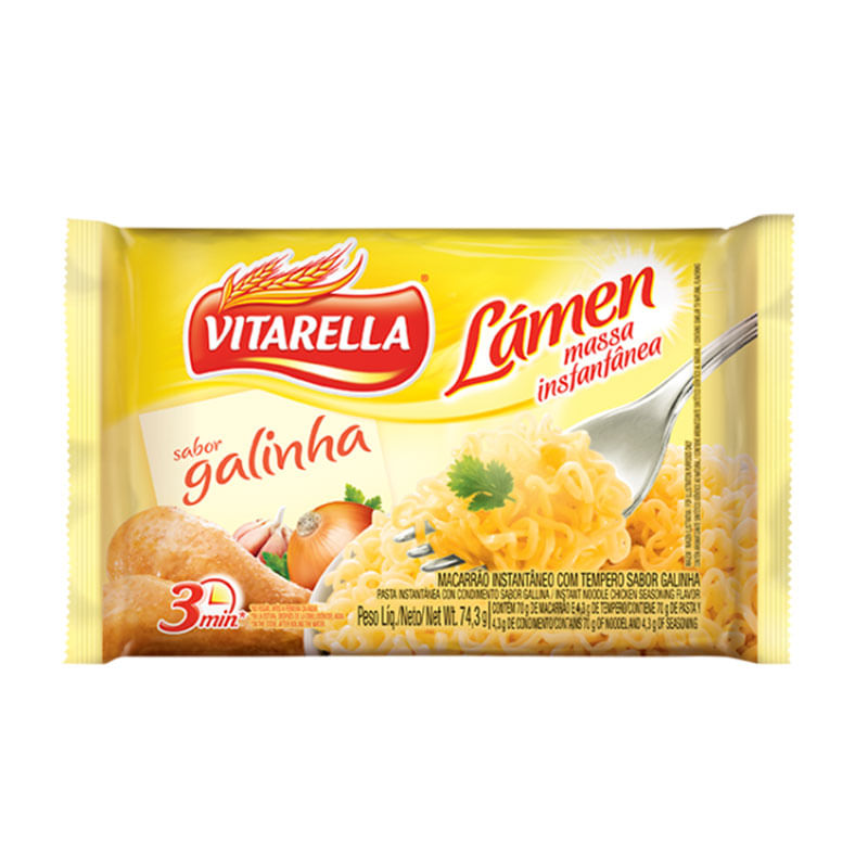 Macarrão Instantâneo Vitarella Galinha 74,3g
