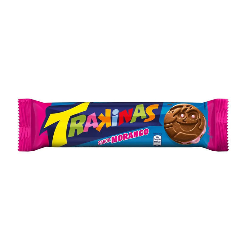 Biscoito Trakinas Morango 126g