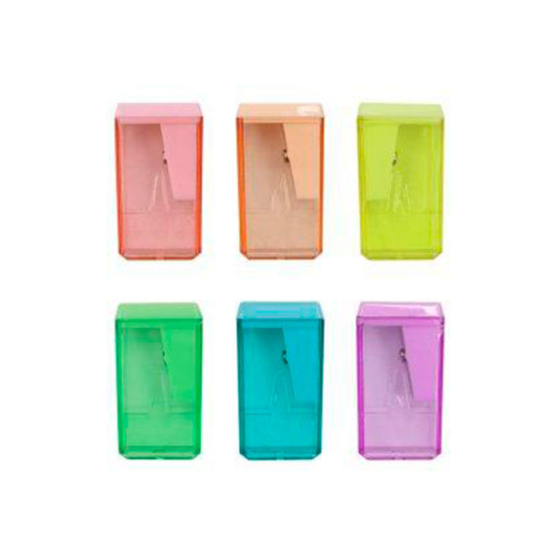 Apontador Com Depósito Bloco 4cm Pastel Cores 1 Unidade