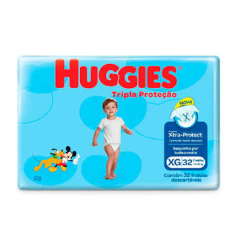 Fralda Descartável Huggies Mega Tripla Proteção XG 32un