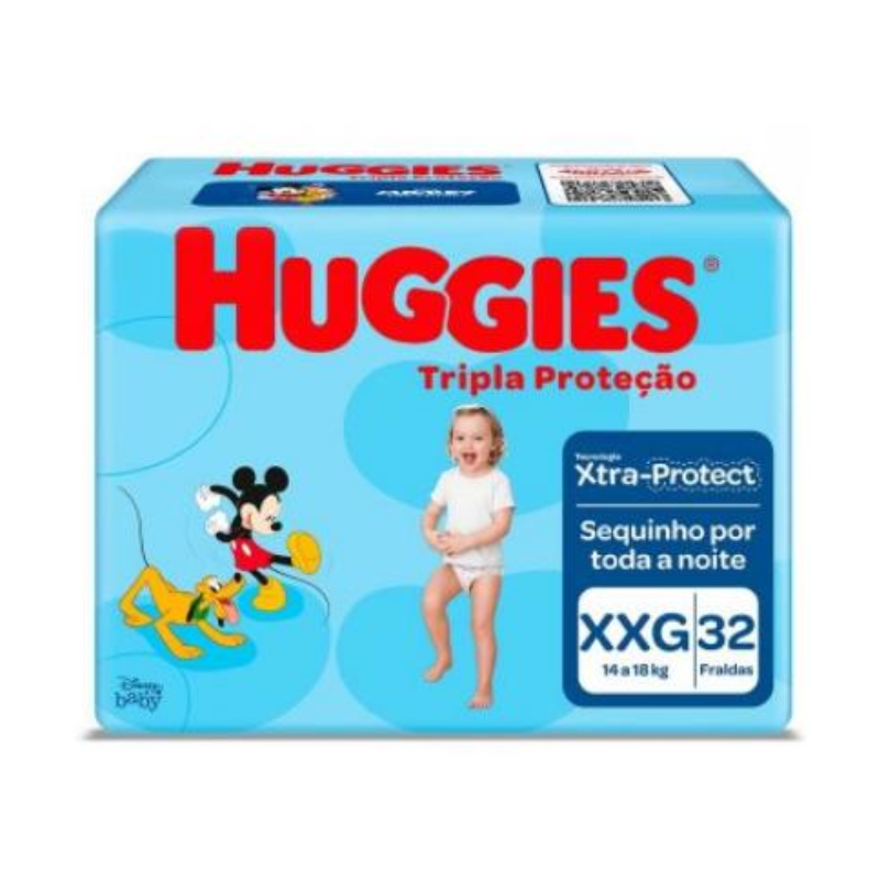 Fralda Descartável Huggies Mega Tripla Proteção XXG 32un
