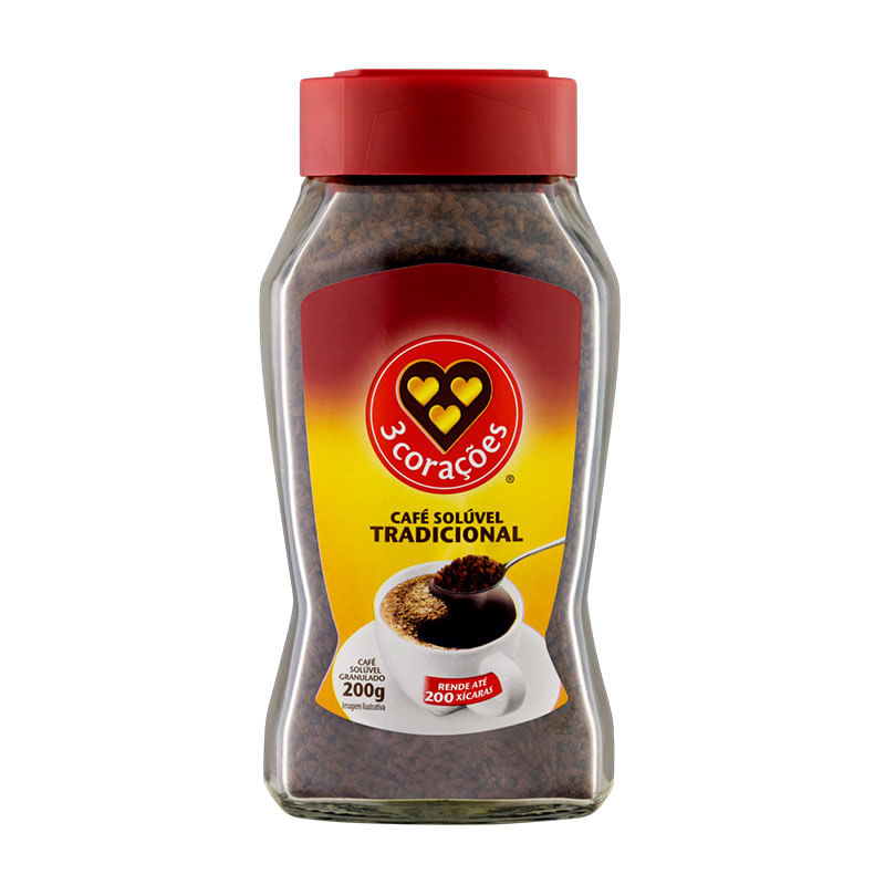 Café Solúvel Três Corações  Tradicional Vidro 200g