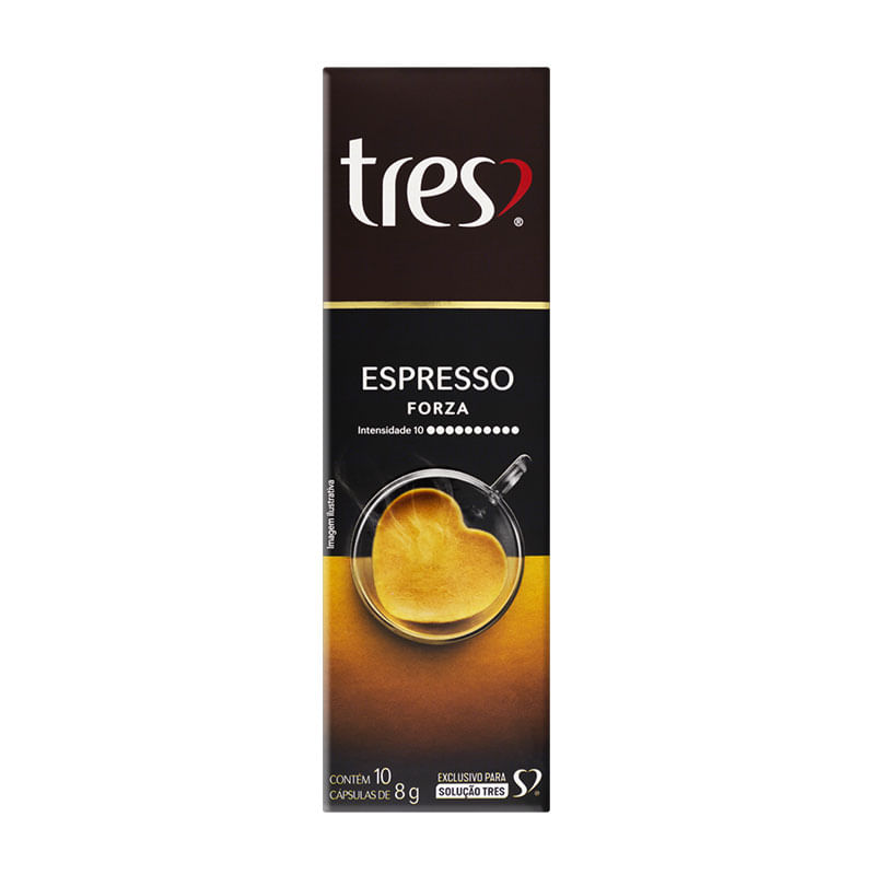 Capsula Café Espresso Três Três Forza 10X8g 