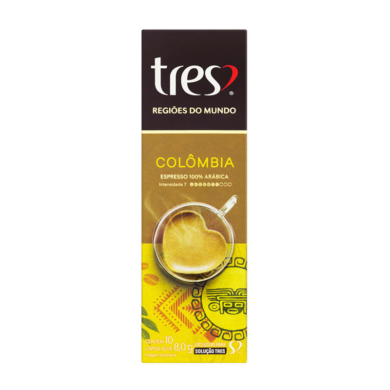 Capsula Café Espresso Três Colômbia 10X8g
