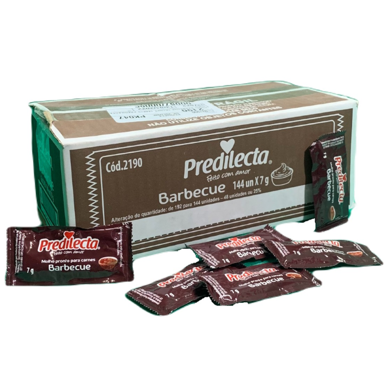 Molho Barbecue Predilecta Sachê 7g Caixa com 144un