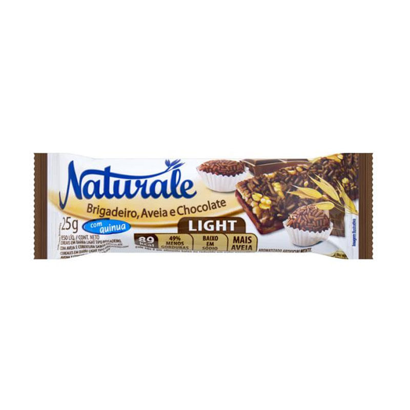 Barra Cereal Naturale Brigadeiro Aveia Chocolate 25g