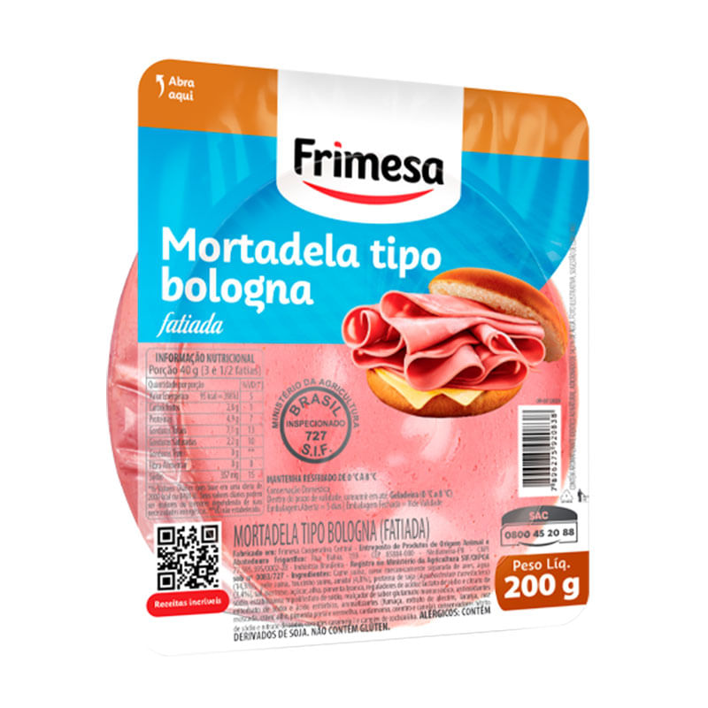 Mortadela Frimesa Tipo Bolonga Fatiada 200g