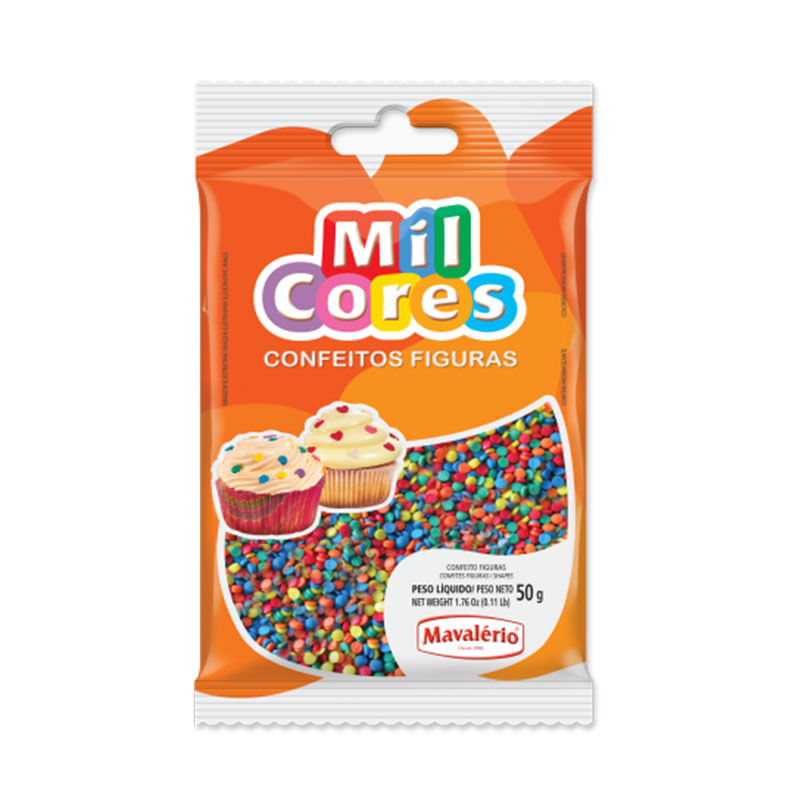 Confeito Figura Mini Confete Mavaléiro 50g