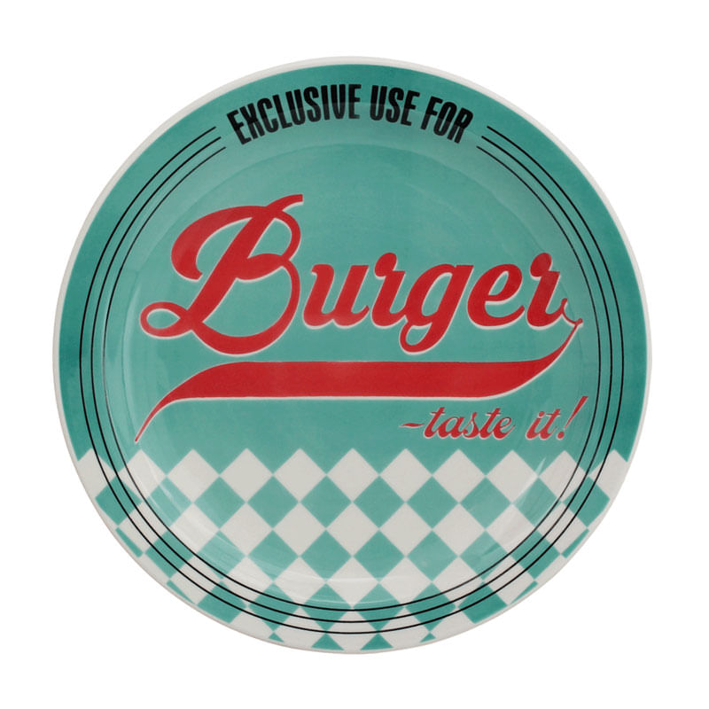 Prato Oxford Burguer 26cm Azul