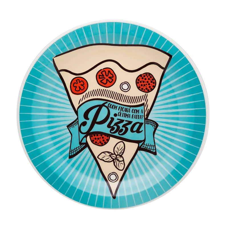 Prato Oxford Pizza 26cm Azul