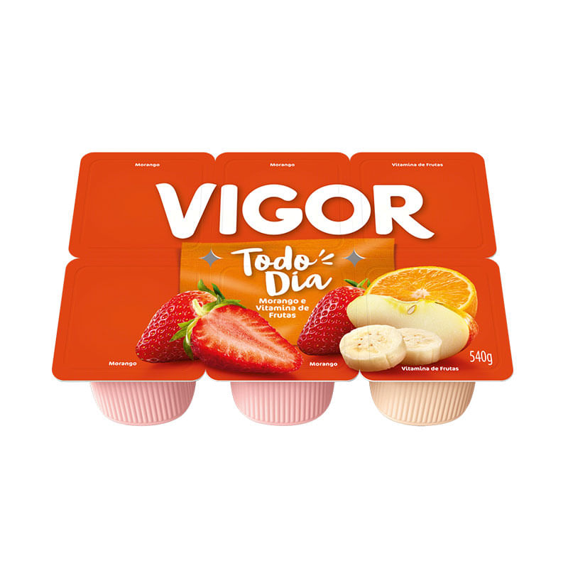 Bebida Láctea Vigor Morango Vitamina de Frutas 540g