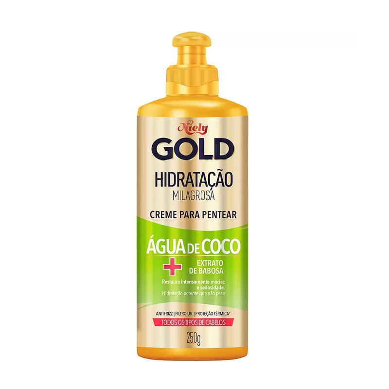 Creme Pentear Niely Gold 250g Água Coco