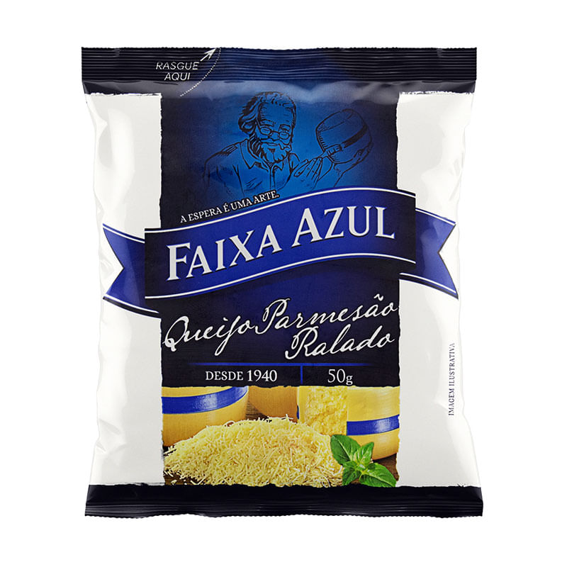 Queijo Faixa Azul Parmesão Ralado 50g