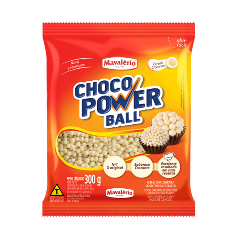 Choco Power Ball Mini Chocolate Branco 300g