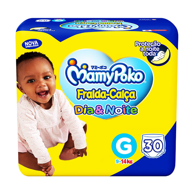 Fralda Mamypoko Calça Dia&Noite Jumbo G 30un