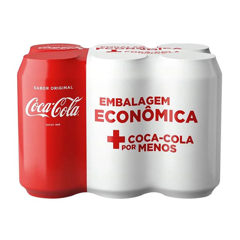 Refrigerante Coca Cola Lata 350ml Pack 6UN