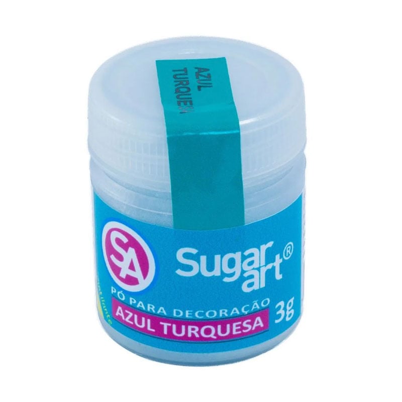 Pó para Decoração Sugar Art Turquesa 3g