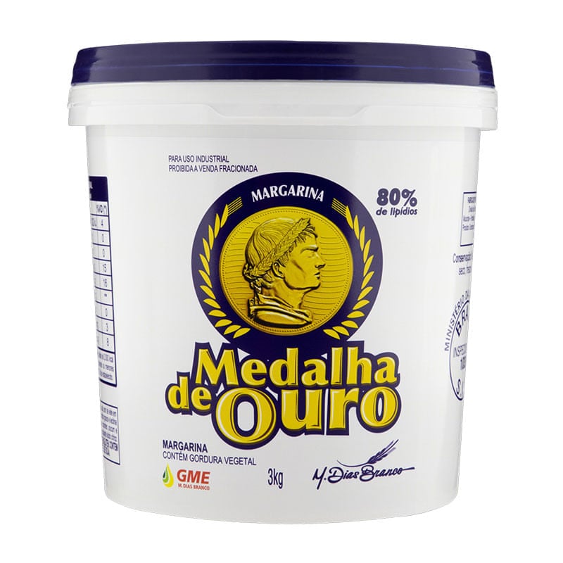 Margarina Medalha de Ouro 80% Balde 3kg