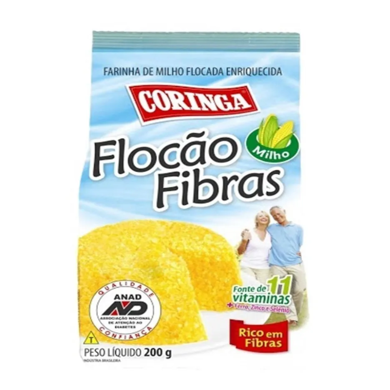 FLOCAO FIBRAS MILHO & ARROZ CORINGA 200G