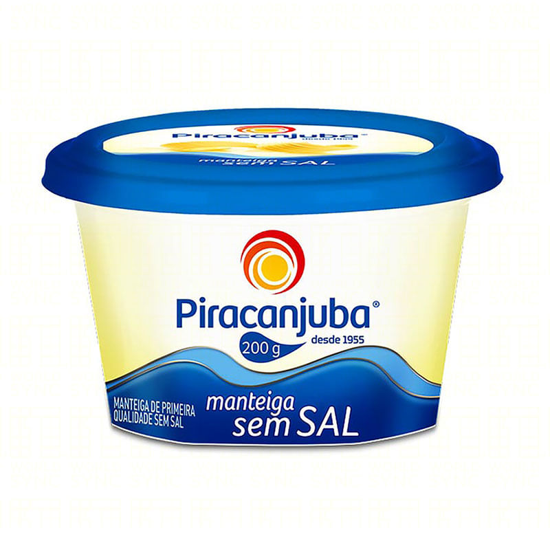 Manteiga Piracanjuba Sem Sal 200g