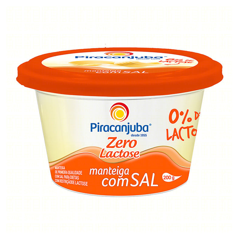 Manteiga Piracanjuba Com Sal Zero Lactose 200g