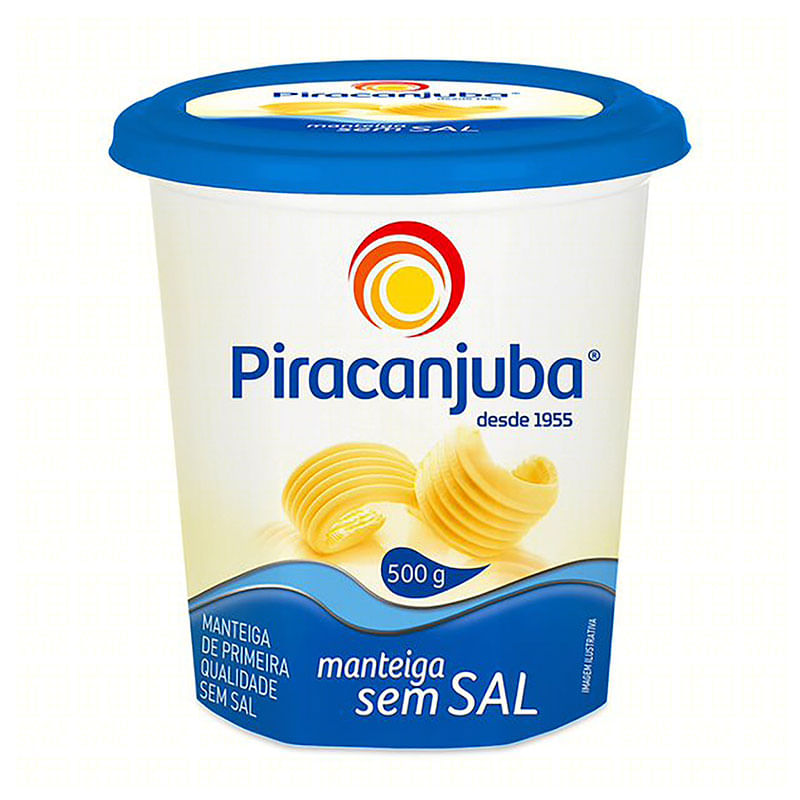 Manteiga Piracanjuba Sem Sal 500g