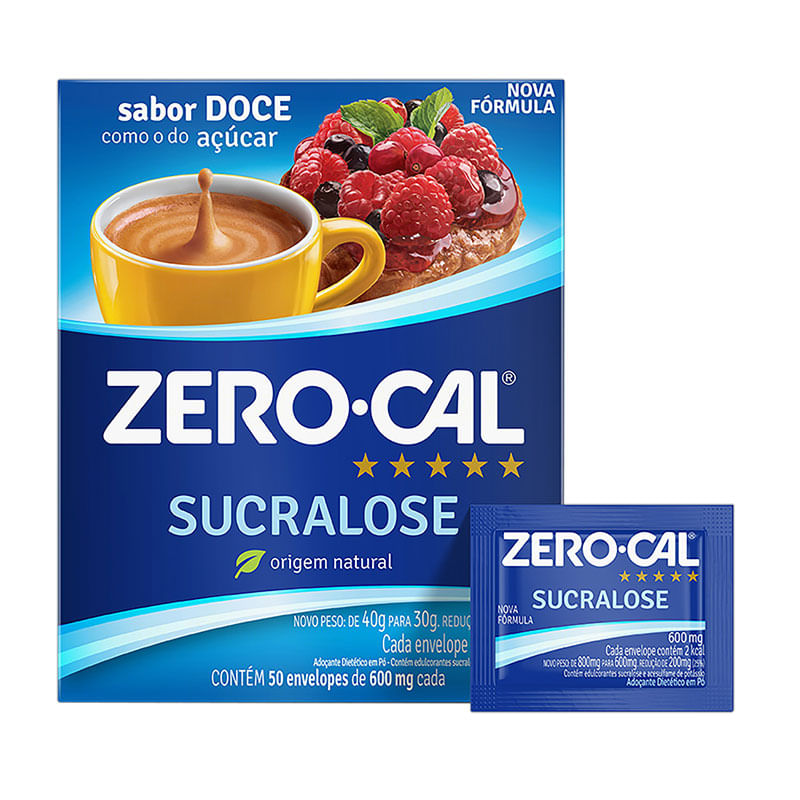 Adoçante Zero Cal Pó Sucralose 50X6g