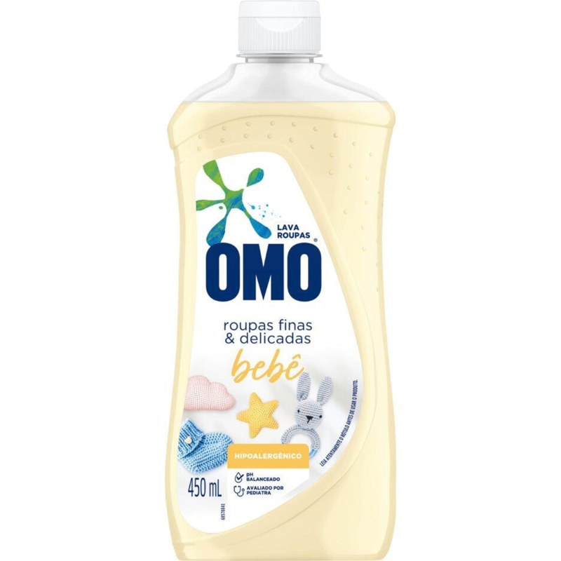 Sabão Liquido Omo Roupas Delicadas Bebê 450ml
