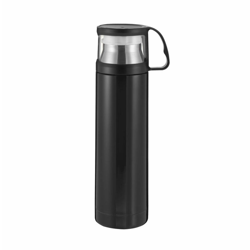 Garrafa Neoplas 500ml Térmica Mug Preta