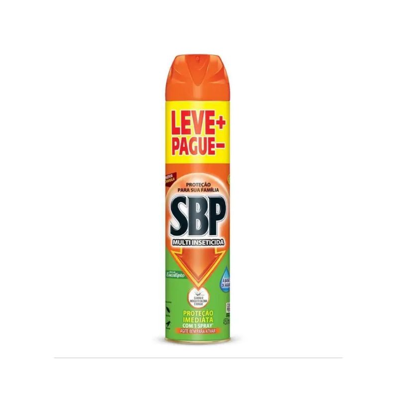 Inseticida SBP Aerossol Leve mais Pague menos Eucalipto 450ml