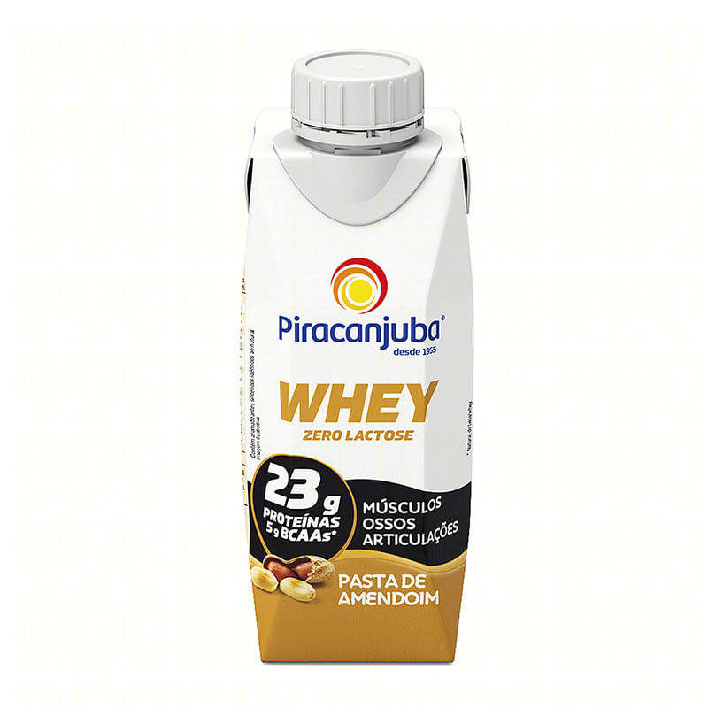Bebida Piracanjuba Whey Zero Lactose Amendoim 250ml