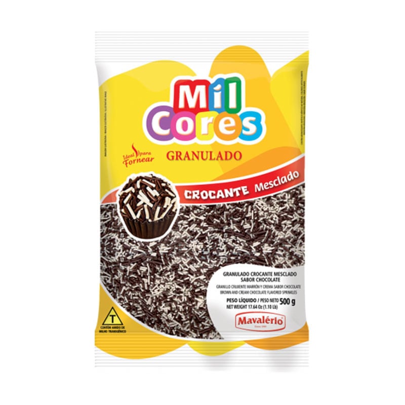 Granulado Mil Cores Crocante 500g Mesclado Chocolate
